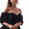 Larvik black Short Dress - elegant short dress for casual and special occasions.